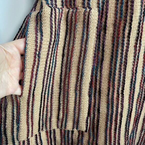 Carol Horn Knit Striped Wool Tunic 70s Pullover - Picture 8 of 15
